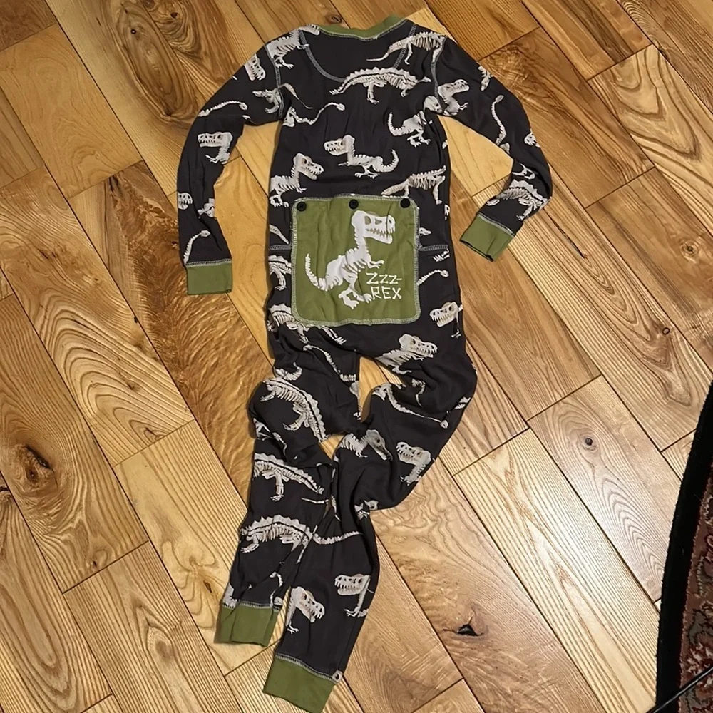 Lazy Ones “Zzzz Rex” Flapjack One-Piece Pajamas, Sz 8